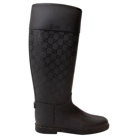 gucci rain boots womens size 8|gucci monogram thigh high boots.